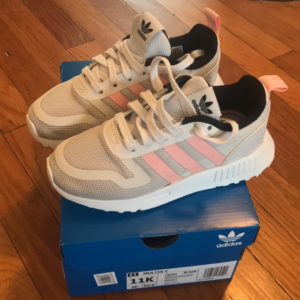 Little Girls size 11 adidas sneakers